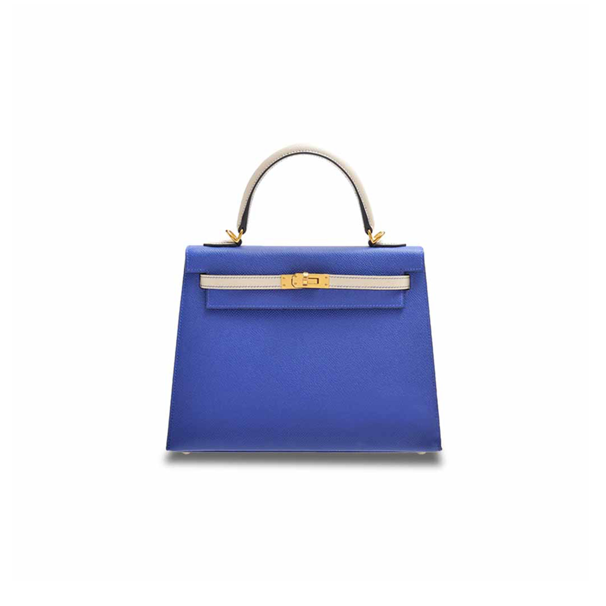 HERMÈS KELLY 25 BLUE ELECTRICEPSOM GOLD HARDWARE (25*17*7cm) 